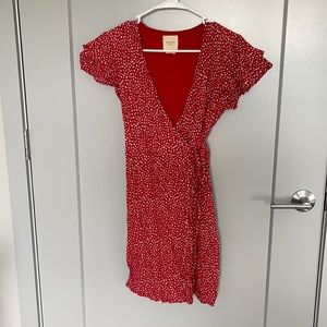 Red polka dot dress from Francesca’s